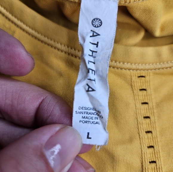 Athleta Tank Top Large Mustard Yellow - Picture 4 of 8